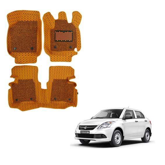 Maruti Suzuki Swift Dzire (2012-2016) Superior 7D Mat Carpet - Tan Colour