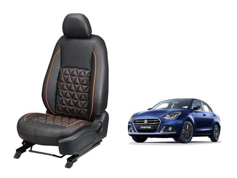 Maruti Suzuki Swift Dzire 2019 Diamond Series 3D Custom Nappa Leather Car Seat Covers