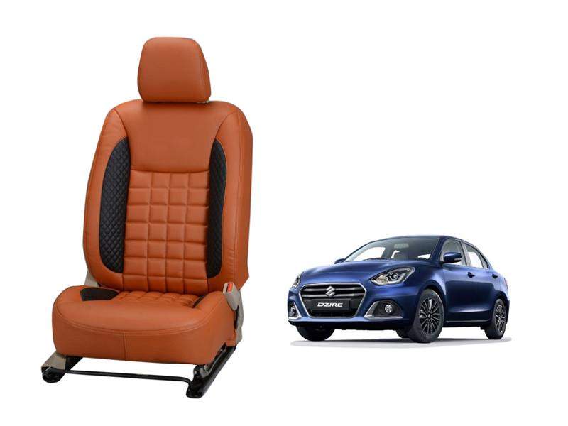 Maruti Suzuki Swift Dzire 2019 Prism Series 3D Custom Nappa Leather Car Seat Covers