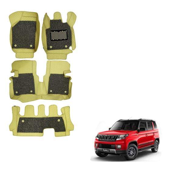 Mahindra TUV 300 Luxury 7D Floor Mats - Beige Colour