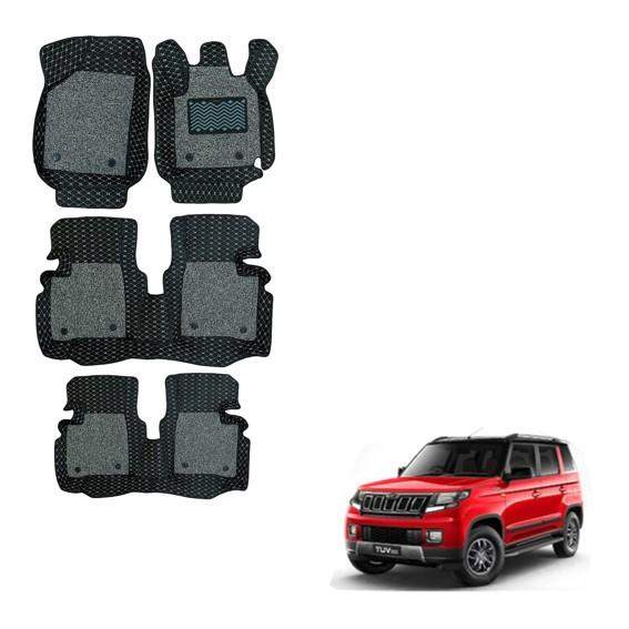 Mahindra TUV 300 Premium Foot Mats - Black/Grey Colour