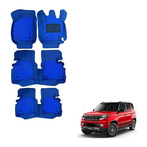 Mahindra TUV 300 Illustrious 7D Foot Mats - Blue Colour