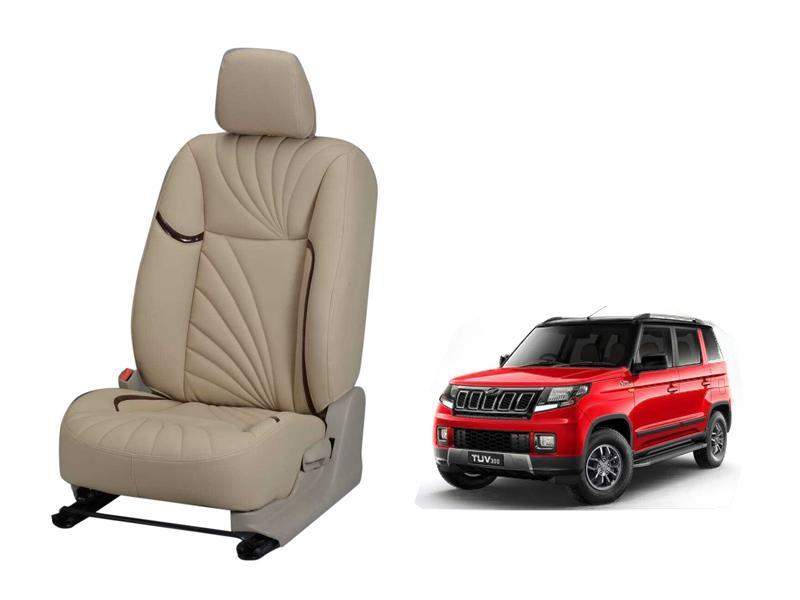 Mahindra Tuv 300 Dove Series 3D Custom Nappa Leather Car Seat Cover