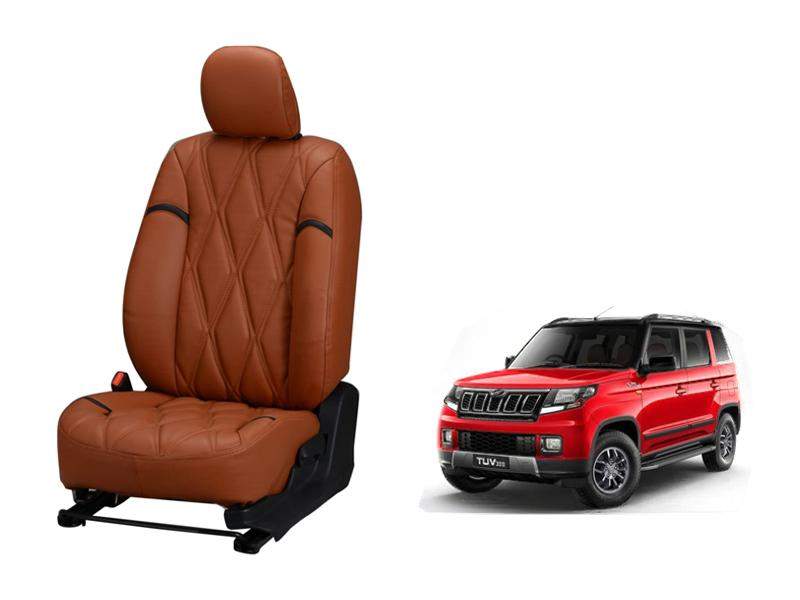 Mahindra Tuv 300 Kite Series 3D Custom Nappa Leather Car Seat Covers