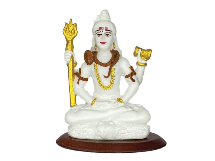 Shiva (Bholenath) Idol in White Color for Car Dashboard |