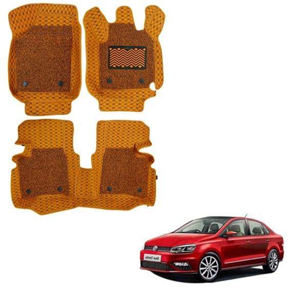 Volkswagen Vento Spacious 7D Foot Mats - Tan Colour