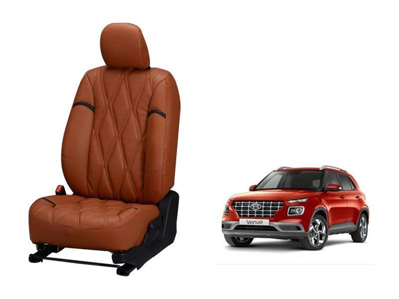 Hyundai Venue Kite Series 3D Custom Nappa Leather Car Seat Covers