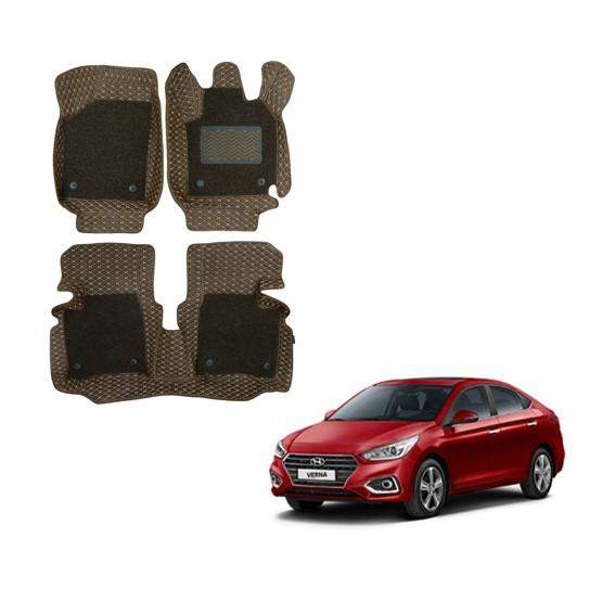 Hyundai Verna (2017) Illustrious 7D Boot Mat - Brown Colour