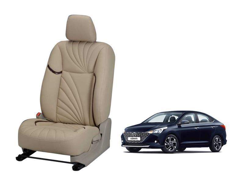 Hyundai Verna 2020 Dove Series 3D Custom Nappa Leather Car Seat Cover