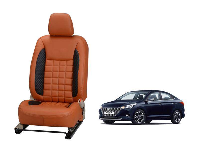 Hyundai Verna 2020 Prism Series 3D Custom Nappa Leather Car Seat Covers