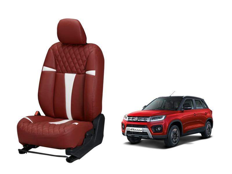 Maruti Suzuki Vitara Brezza 2020 Racing series 3D Custom art leather car seat covers