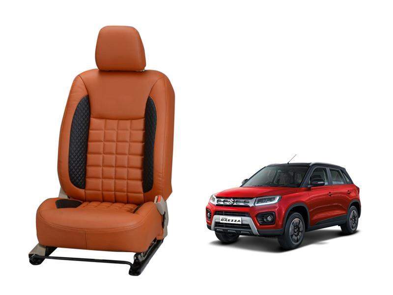 Maruti Suzuki Vitara Brezza 2020 Prism Series 3D Custom Nappa Leather Car Seat Covers