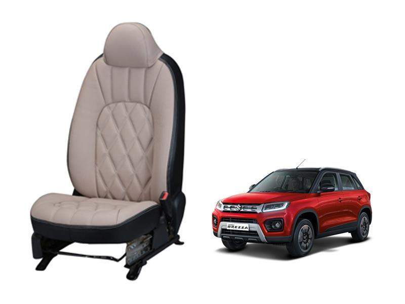 Maruti Suzuki Vitara Brezza 2020 Threading SERIES 3D CUSTOM ART LEATHER CAR SEAT COVERS