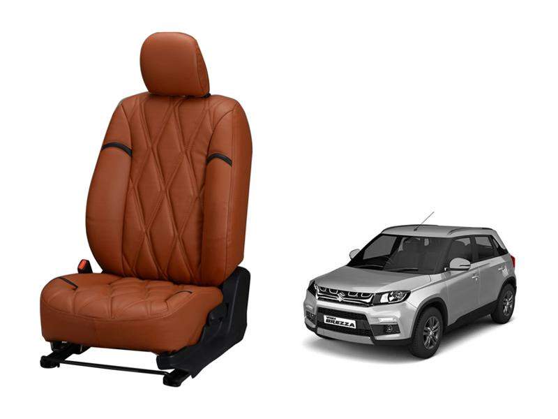 Maruti Suzuki Vitara Brezza Kite Series 3D Custom Nappa Leather Car Seat Covers