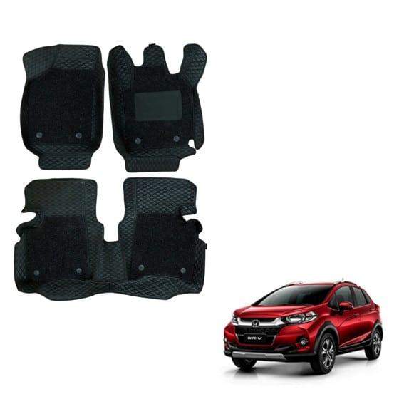 Honda WR-V Luxury 7D Foot Mats - Black Colour