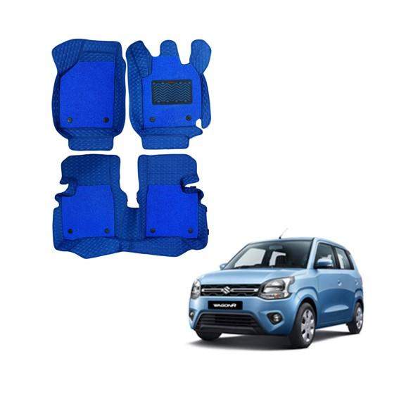 Maruti Suzuki Wagon R (2019) Superior 7D Foot Mats - Blue Colour