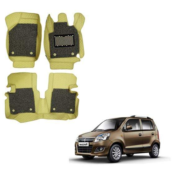 Maruti Suzuki New Wagon R (K-Series) Superior 7D Floor Mats - Beige Colour