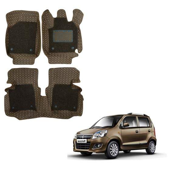 Maruti Suzuki New Wagon R (K-Series) Deluxe 7D Boot Mat - Brown Colour