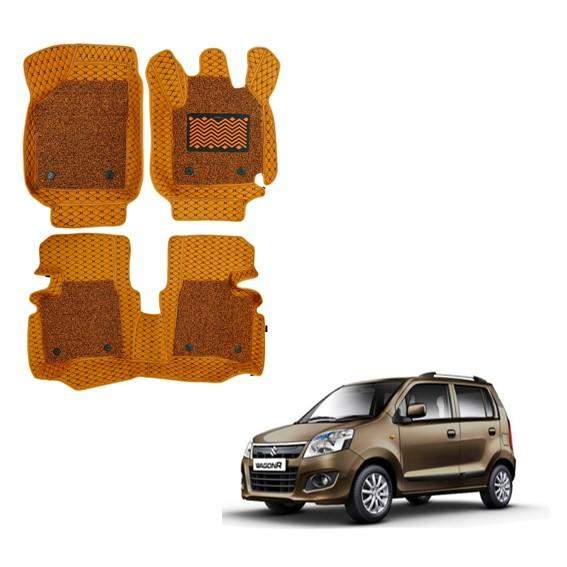 Maruti Suzuki New Wagon R (K-Series) Illustrious 7D Mat Carpet - Tan Colour