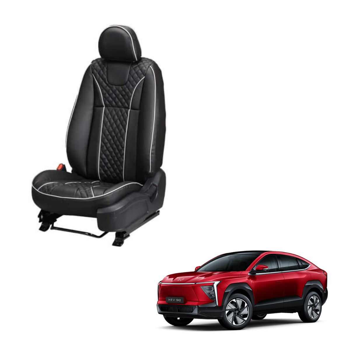 XEV 9e MOON SERIES 3D CUSTOM Nappa Leather Car Seat Covers