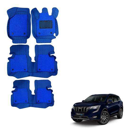 Mahindra XUV 700 Superior 7D Foot Mats - Blue Colour