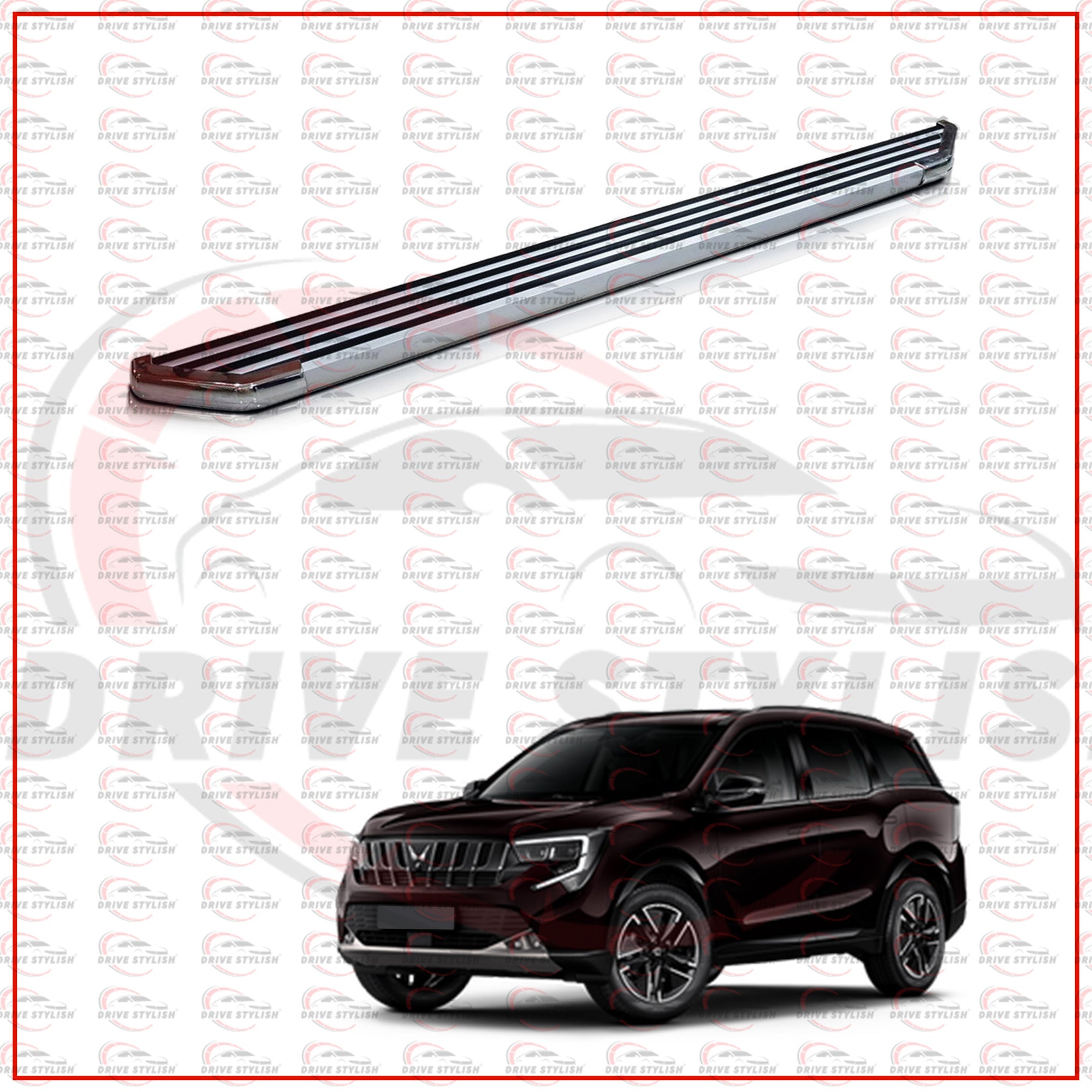 Zebra Design Side Foot Stepper for Mahindra XUV 7XO