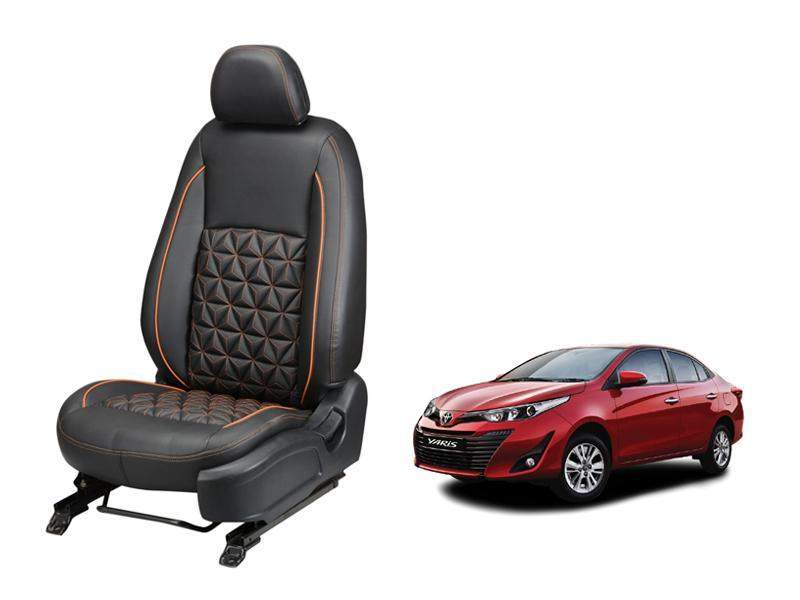 Toyota Yaris Diamond Series 3D Custom Nappa Leather Car Seat Covers