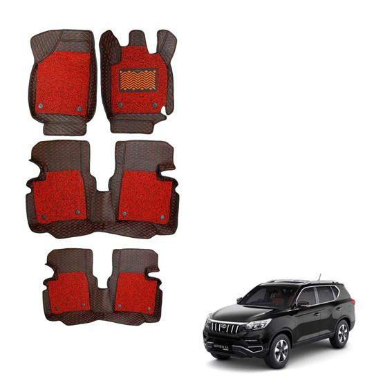 Mahindra Alturas Premium 7D Mats - Red Colour