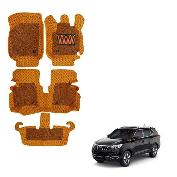 Mahindra Alturas Superior 7D Foot Mats - Tan Colour