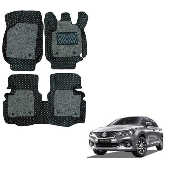 Maruti Suzuki New Baleno Superior Floor Mats - Black/Grey Colour