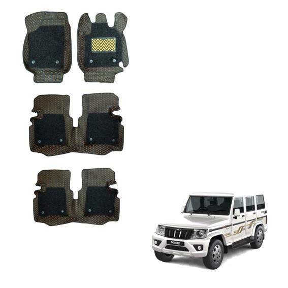 Mahindra Bolero Deluxe Floor Mats - Black/Tan Colour