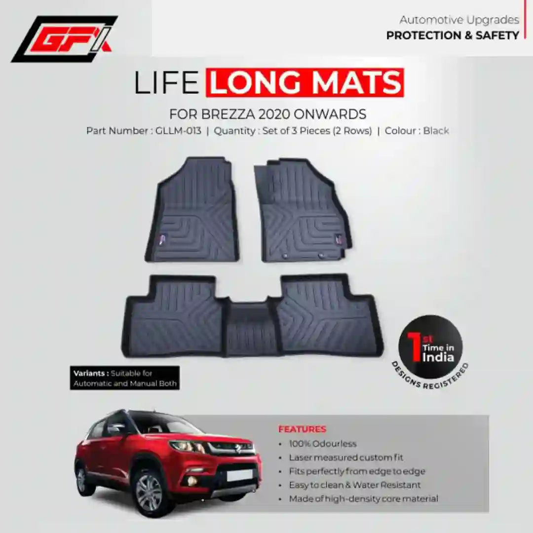 GFX Lifelong Floor Mats For Brezza 2020 Onwards || Drivestylish