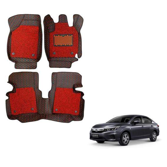 Honda City (2020) Lavish Floor Mats - Black/Red Colour