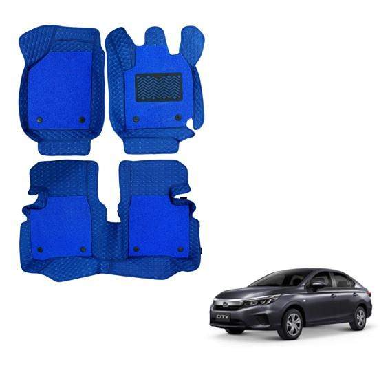 Honda City (2020) Deluxe 7D Boot Mat - Blue Colour