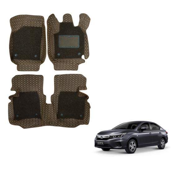 Honda City (2020) Superior 7D Mat Carpet - Brown Colour