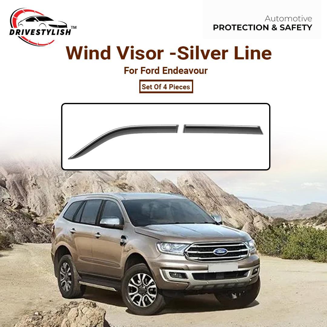 Ford Endeavour Wind Visor – Chrome Insert