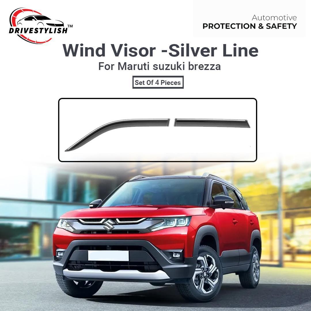 Maruti Suzuki Brezza Wind Visor – Silver Line