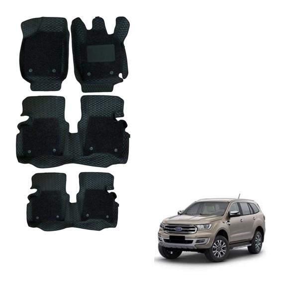 Ford Endeavour Luxury 7D Boot Mat - Black Colour