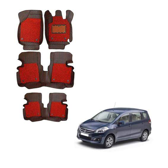 Maruti Suzuki Ertiga Luxury 7D Mat Carpet - Red Colour