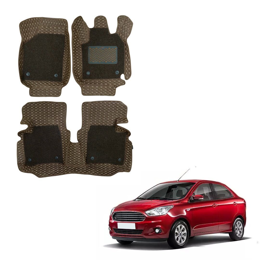 Ford Figo Aspire Premium Floor Mats - Brown Colour