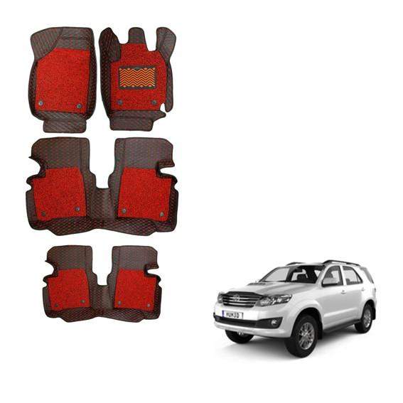 Toyota Fortuner (2012) Luxury 7D Mat Carpet - Red Colour