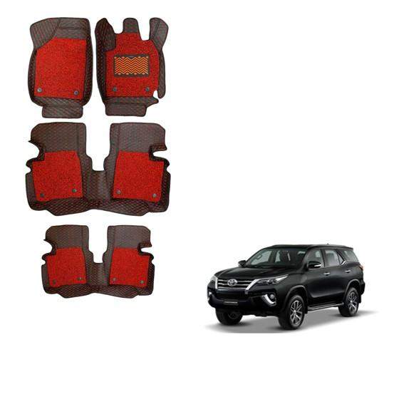 Toyota Fortuner (2016) Premium 7D Mat Carpet - Red Colour