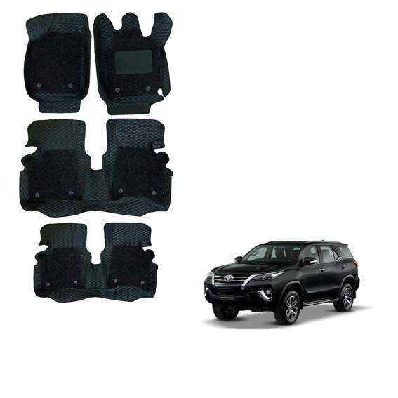 Toyota Fortuner (2016) Luxury Floor Mats - Black Colour