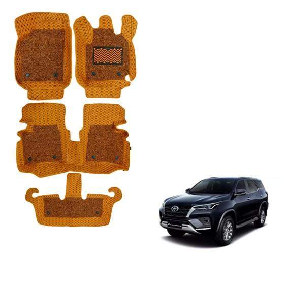 Toyota Fortuner (2021) Deluxe Foot Mats - Tan Colour