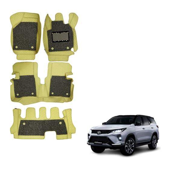 Toyota Fortuner Legender Spacious Floor Mats - Beige Colour