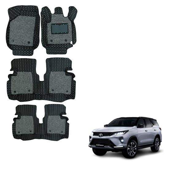 Toyota Fortuner Legender Luxury 7D Mats - Black/Grey Colour