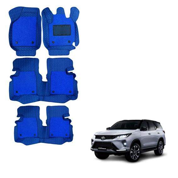 Toyota Fortuner Legender Stylish 7D Mat Carpet - Blue Colour