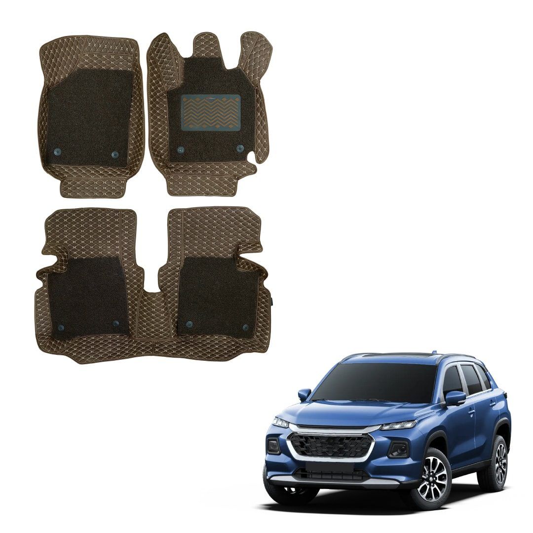 Maruti Suzuki Grand Vitara (2022) Premium 7D Boot Mat - Brown Colour