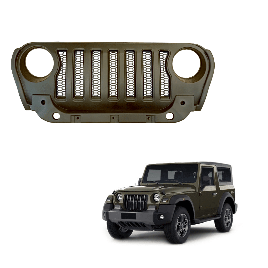 Mahindra New Thar Modified Front Grill - Wrangler Rubicon Style