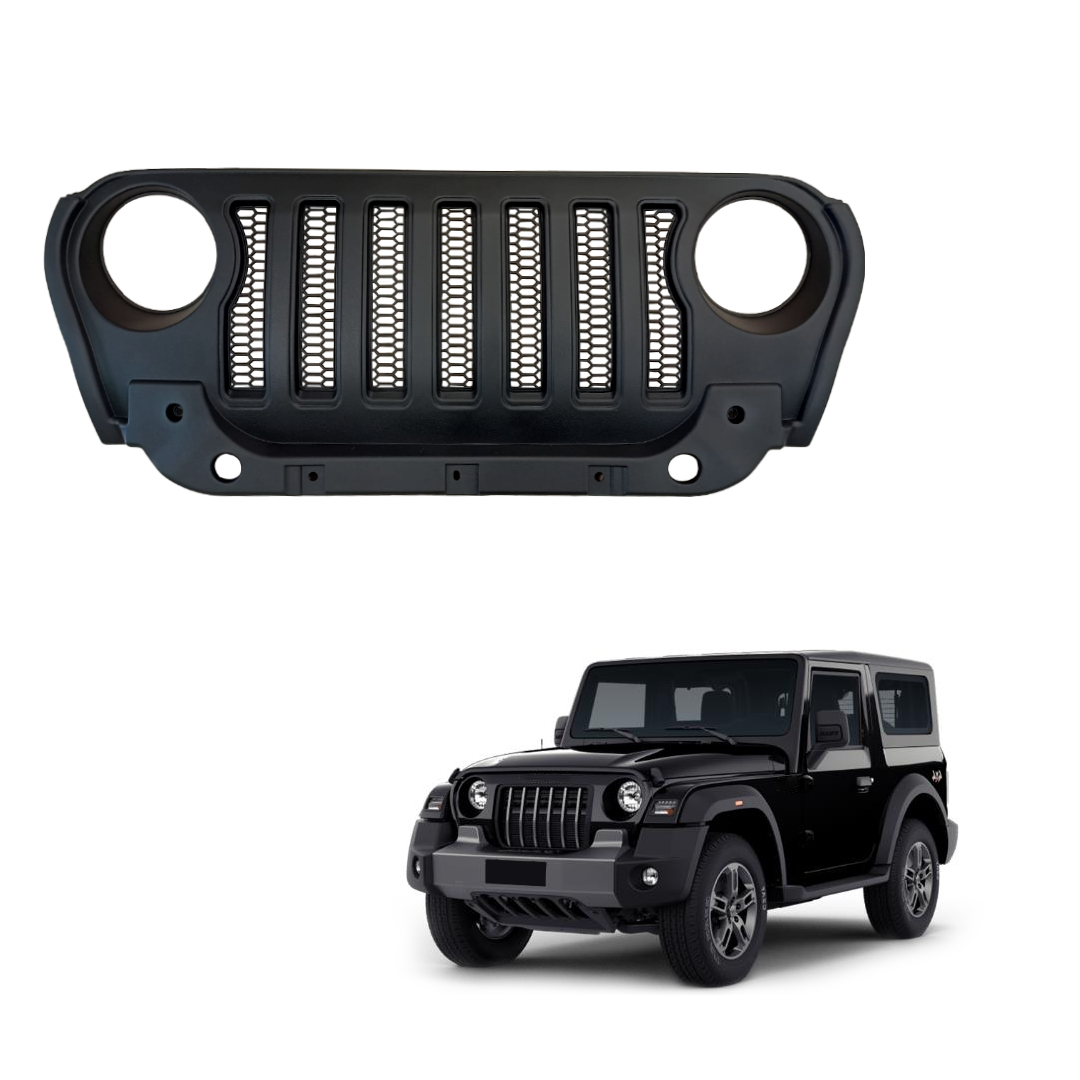 Mahindra New Thar Modified Front Grill - Wrangler Rubicon Style